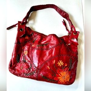 Isabell’s Fiore red leather bag